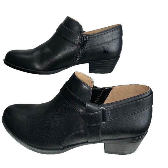 Women’s LifeStride Chelsea Style Ankle Boots Black Sz 6W Zipper Low Heel Arden - Picture 3 of 12